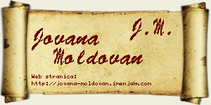 Jovana Moldovan vizit kartica